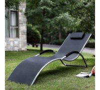 Шезлонг-лежак Афина-Мебель Грация-1 MC-3039GA Silver-Black