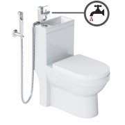 Унитаз Laguraty 8074 с раковиной и гигиеническим душем
