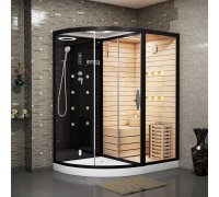 Душевая кабина Tiko Solli T00201R черная, с инфракрасной сауной