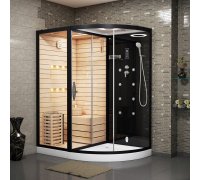 Душевая кабина Tiko Solli T00201L черная, с инфракрасной сауной