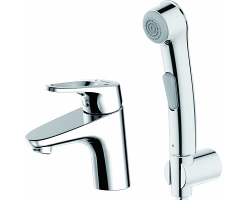 Смеситель Bravat Drop-D F148162C-1 для умывальника, с гигиеническим душем