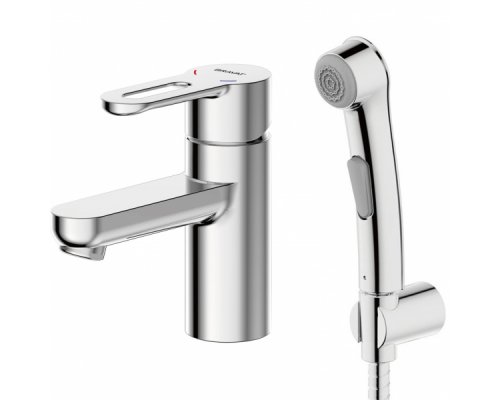 Смеситель Bravat Stream-D F137163C-1, для умывальника, с гигиеническим душем